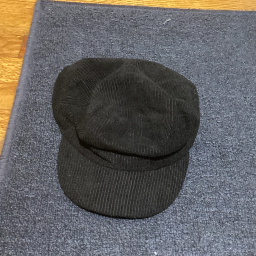 Elegant Black Corduroy Women's Cap